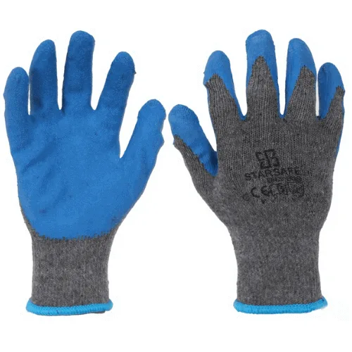crinkled latex coated gloves