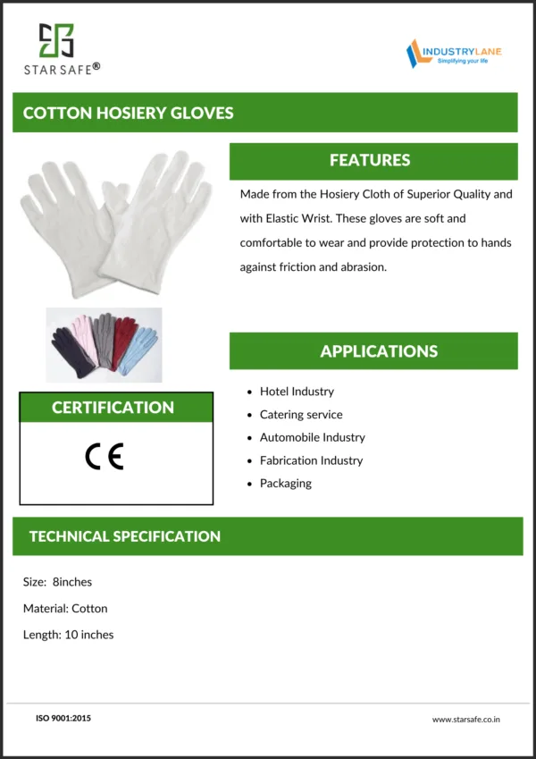 COTTON HOSIERY GLOVES - Image 2