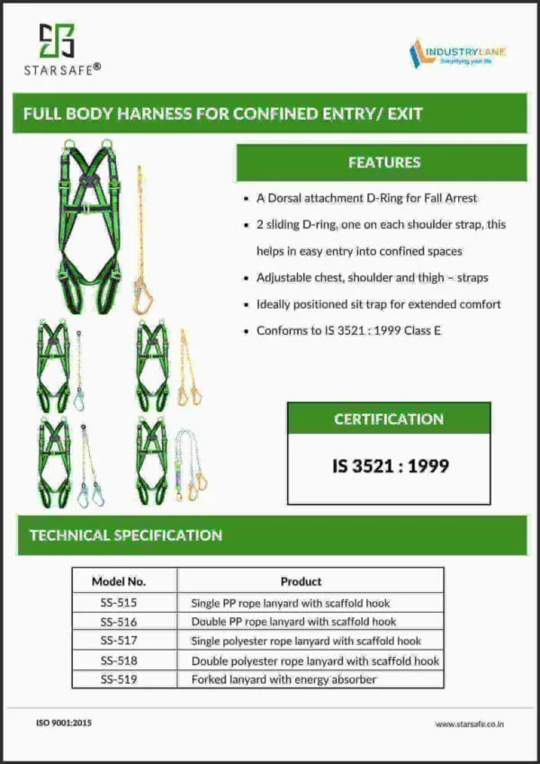 FULL BODY HARNESS FOR CONFINED ENTRY/ EXIT - Image 6