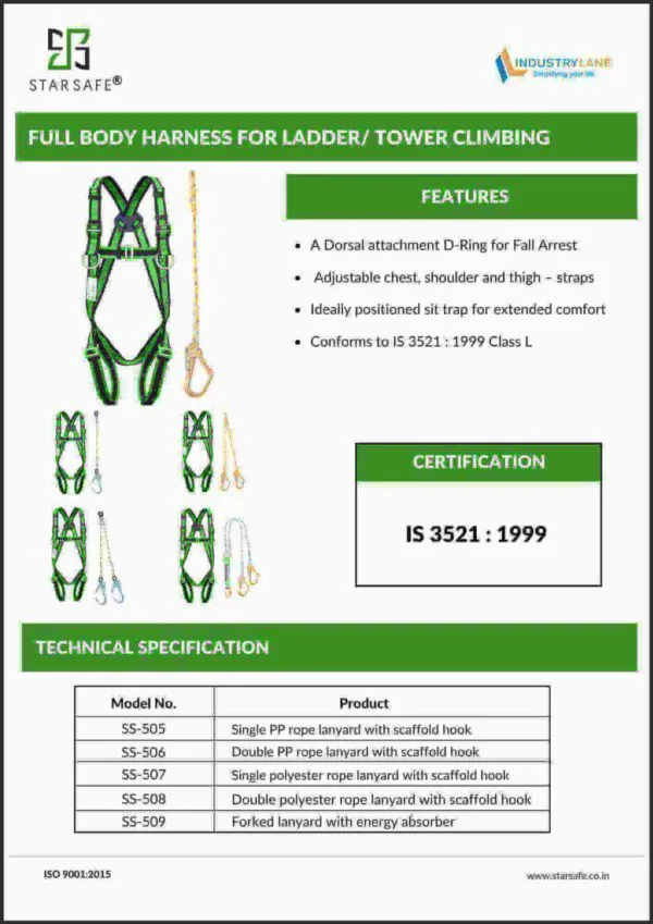 FULL BODY HARNESS FOR LADDER/ TOWER CLIMBING - Image 6