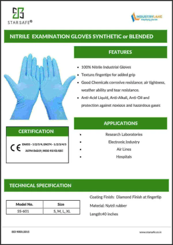 NITRILE EXAMINATION GLOVES SYNTETIC or BLENDED - Image 2
