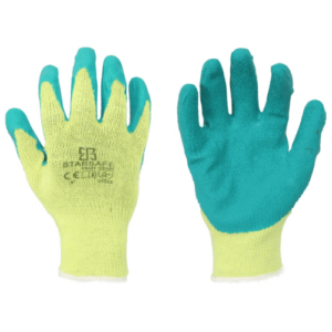 crinkled latex coated gloves