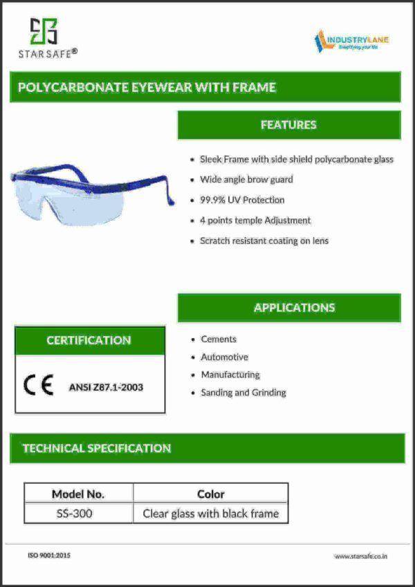 POLYCARBONATE EYEWEAR WITH FRAME