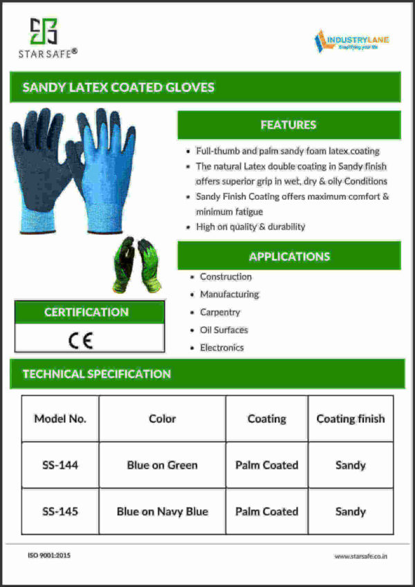 SANDY LATEX COATED GLOVES