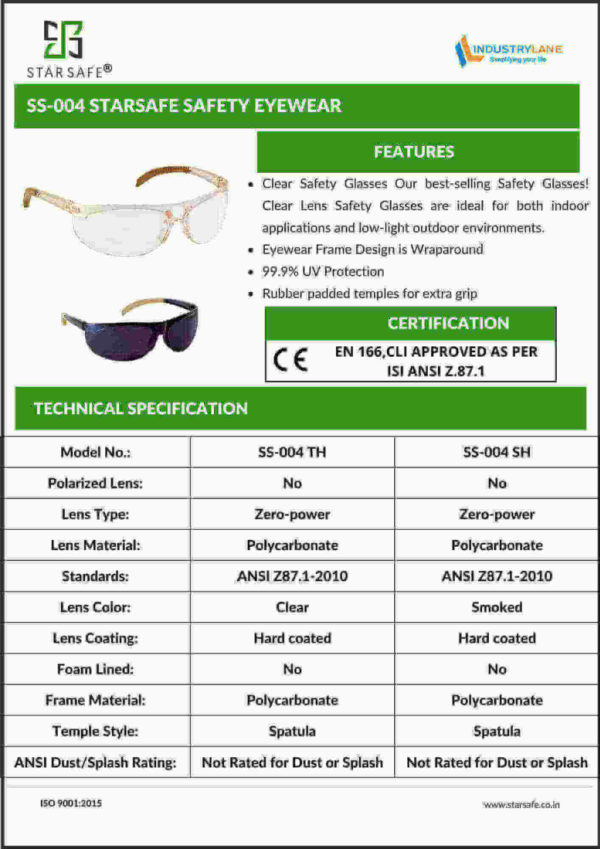 SS-004 STARSAFE SAFETY EYEWEAR