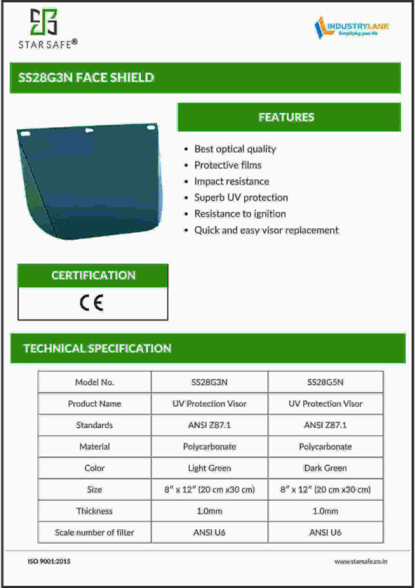 SS28G3N FACE SHIELD