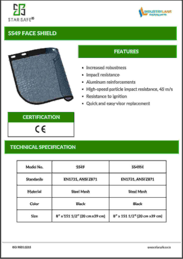 SS49 FACE SHIELD