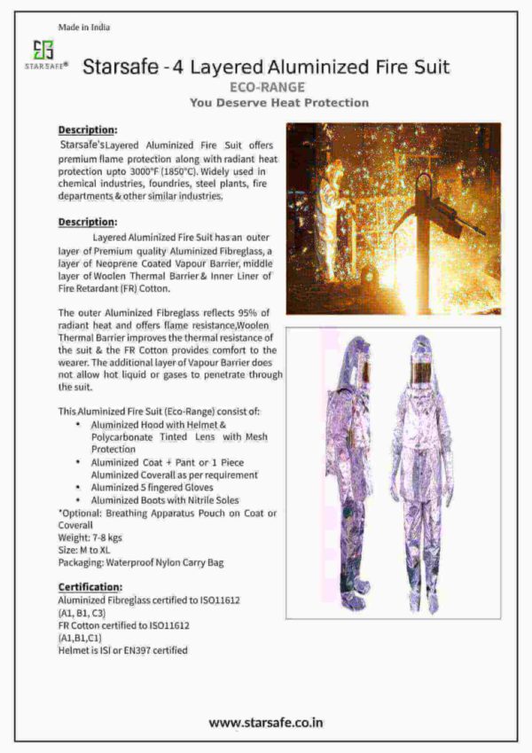 STARSAFE 4 LAYERED ALUMINISED FIRE SUIT